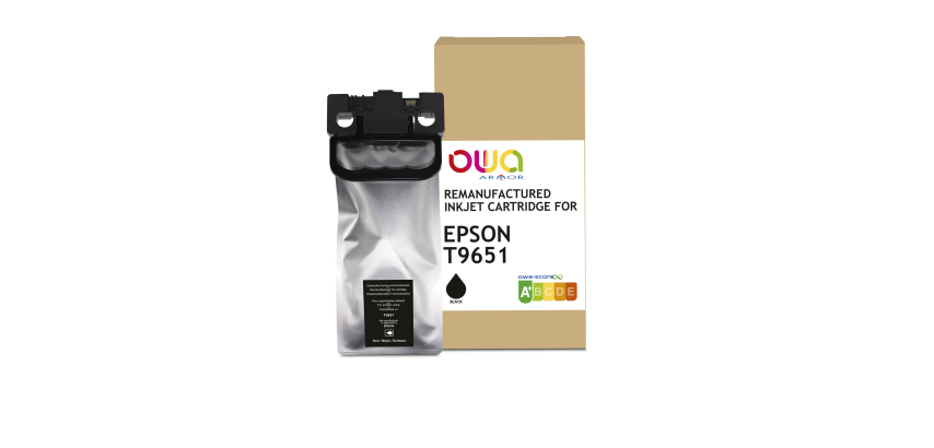 Cartouche d'encre remanufacturée OWA - haute capacité - Noir - pour EPSON T9651