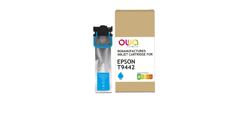 Cartouche d'encre remanufacturée OWA - standard - Cyan - pour EPSON T9442