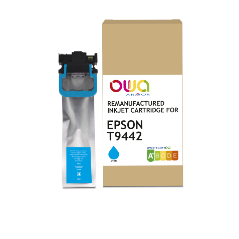 Cartouche d'encre remanufacturée OWA - standard - Cyan - pour EPSON T9442