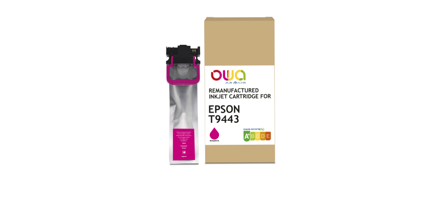 Cartouche d'encre remanufacturée OWA - standard - Magenta - pour EPSON T9443