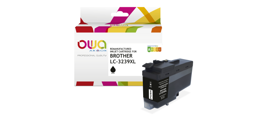 Cartouche d'encre remanufacturée OWA - haute capacité - Noir - pour BROTHER LC-3239XLBK