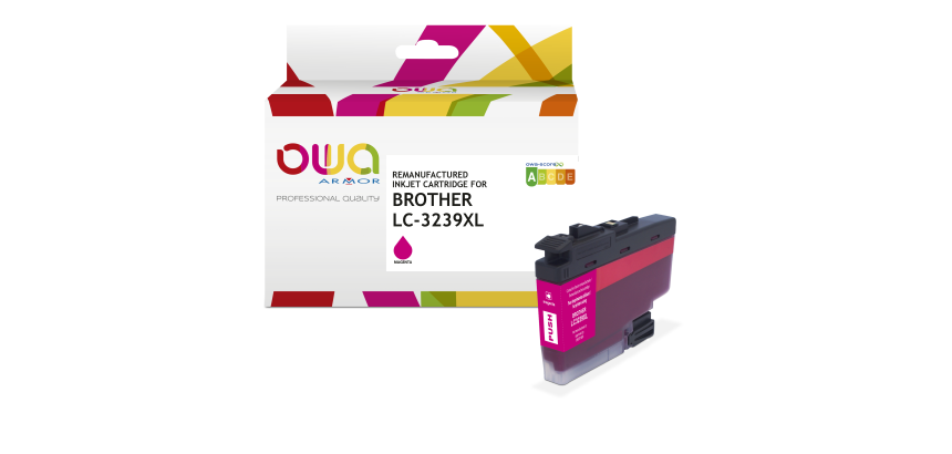 Cartouche d'encre remanufacturée OWA - haute capacité - Magenta - pour BROTHER LC-3239XLM