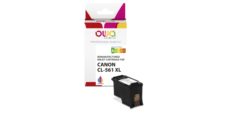 Cartouche d'encre remanufacturée OWA - haute capacité - 3 Couleurs - pour CANON CL-561 XL