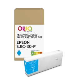 Cartouche d'encre remanufacturée OWA - standard - Cyan - pour EPSON SJIC-30-P-C