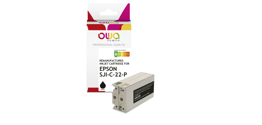 Cartouche d'encre remanufacturée OWA - standard - Noir - pour EPSON SJI-C-22-P-(K)