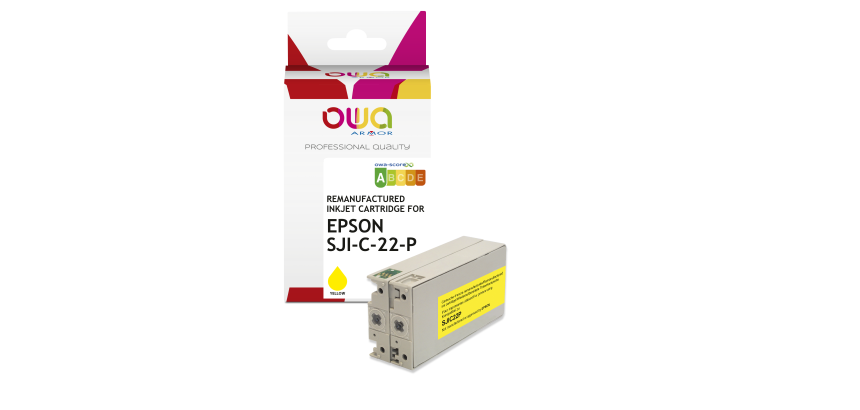 Cartouche d'encre remanufacturée OWA - standard - Jaune - pour EPSON SJI-C-22-P-(Y)