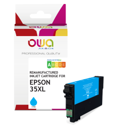 Cartouche d'encre remanufacturée OWA - standard - Cyan - pour EPSON 35XL