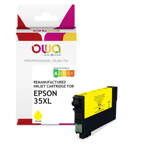 Cartouche d'encre remanufacturée OWA - standard - Jaune - pour EPSON 35XL