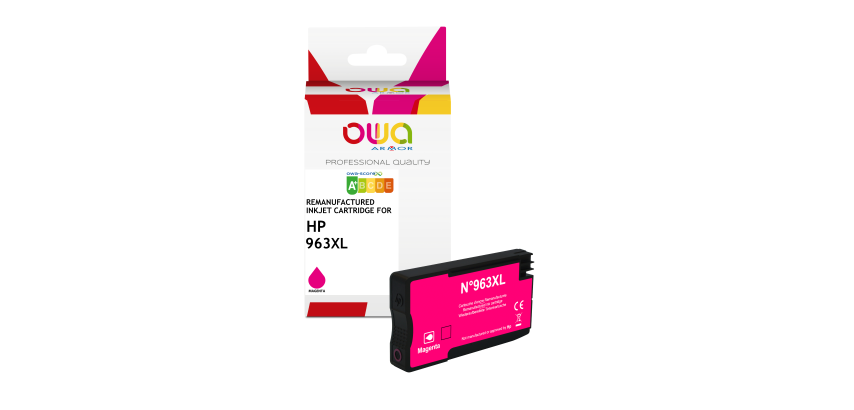 Cartouche d'encre remanufacturée OWA - haute capacité - Magenta - pour HP 963XL