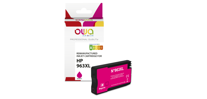 Cartouche d'encre remanufacturée OWA - haute capacité - Magenta - pour HP 963XL