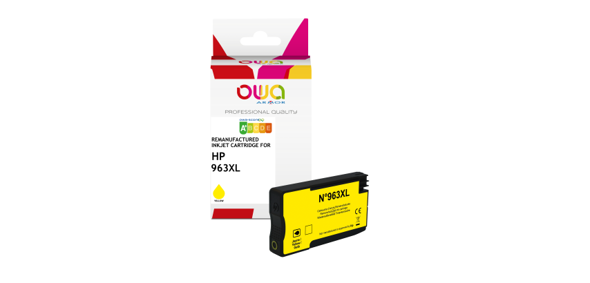 Cartouche d'encre remanufacturée OWA - haute capacité - Jaune - pour HP 963XL