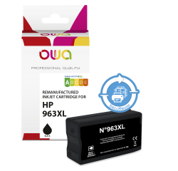 Cartouche d'encre remanufacturée OWA - haute capacité - Noir - pour HP 963XL