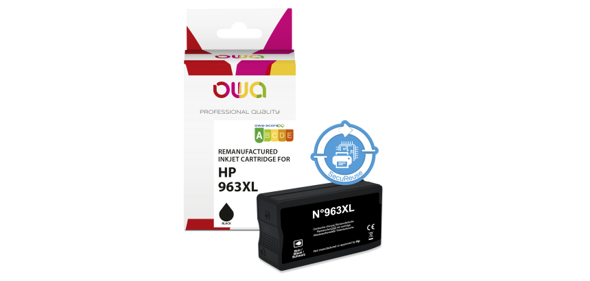 Cartouche d'encre remanufacturée OWA - haute capacité - Noir - pour HP 963XL