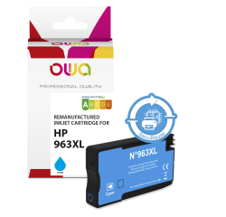 De_cartouche d'encre remanufacturée owa - haute capacité - cyan - pour hp 963xl