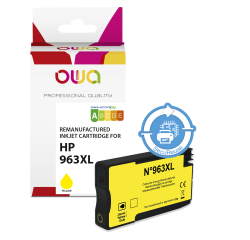 De_cartouche d'encre remanufacturée owa - haute capacité - jaune - pour hp 963xl
