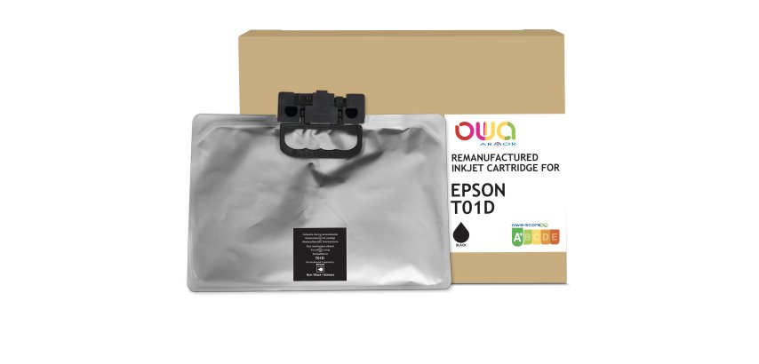 Cartucho de tinta remanufacturado OWA - estándar - Negro - para EPSON C13T01D100