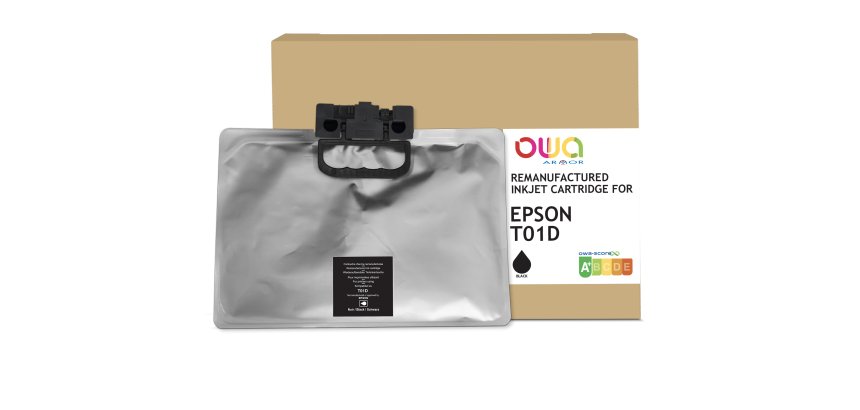 Remanufactured inktcartridge OWA - standaard - Zwart - voor EPSON C13T01D100