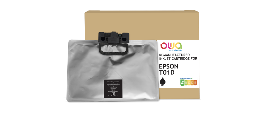 Cartouche d'encre remanufacturée OWA - standard - Noir - pour EPSON C13T01D100