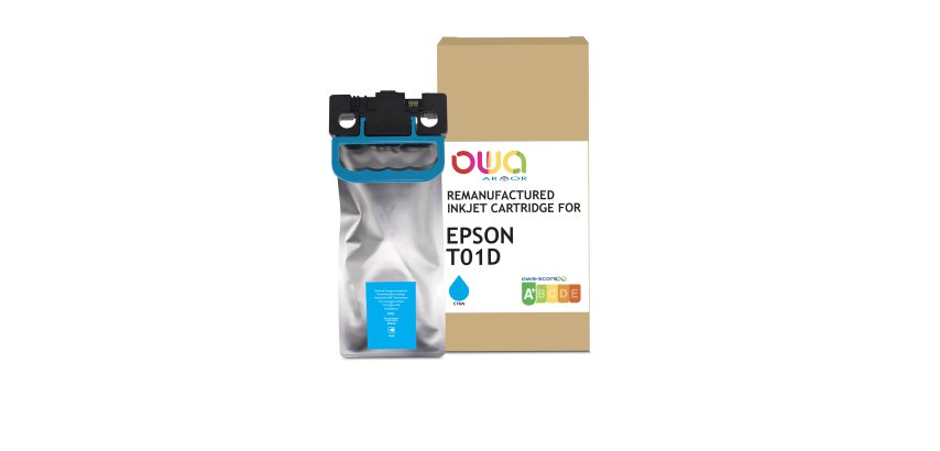 Cartouche d'encre remanufacturée OWA - standard - Cyan - pour EPSON C13T01D200