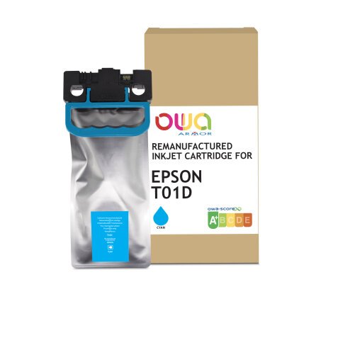 Cartouche d'encre remanufacturée OWA - standard - Cyan - pour EPSON C13T01D200