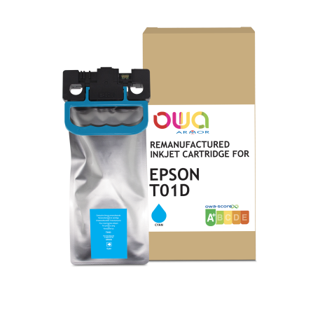 Cartouche d'encre remanufacturée OWA - standard - Cyan - pour EPSON C13T01D200