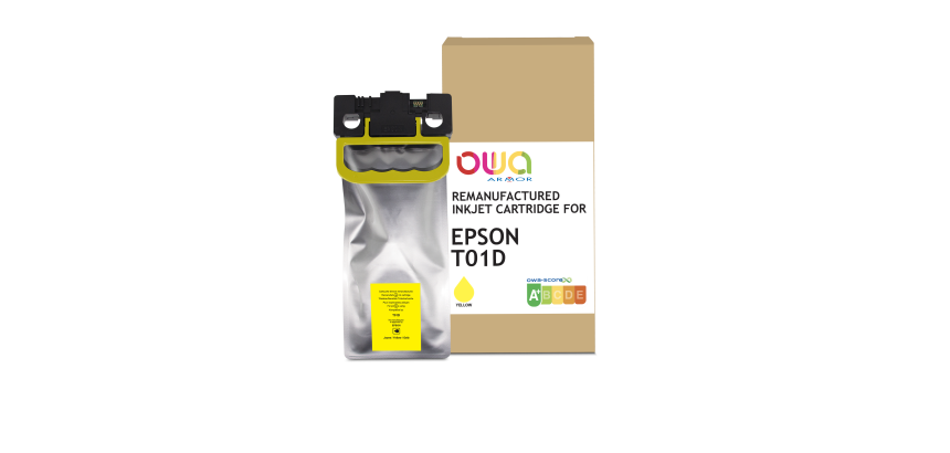 Cartouche d'encre remanufacturée OWA - standard - Jaune - pour EPSON C13T01D400