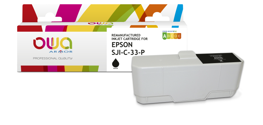Gereviseerde inktcartridge OWA - standaard - zwart - voor EPSON SJI-C-33-P-(K)