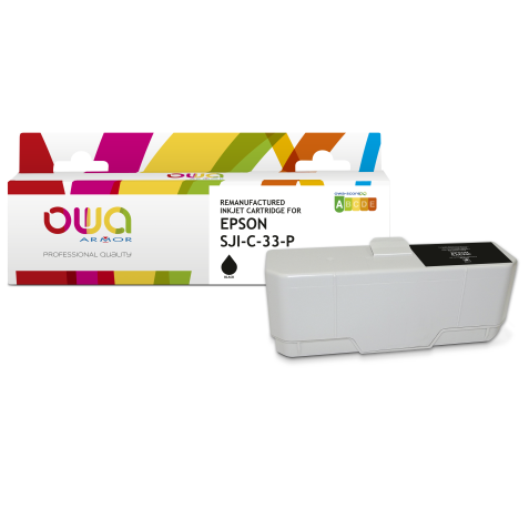 Gereviseerde inktcartridge OWA - standaard - zwart - voor EPSON SJI-C-33-P-(K)