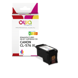 Cartouche d'encre remanufacturée OWA - standard - 3 Couleurs - pour CANON CL-576 XL