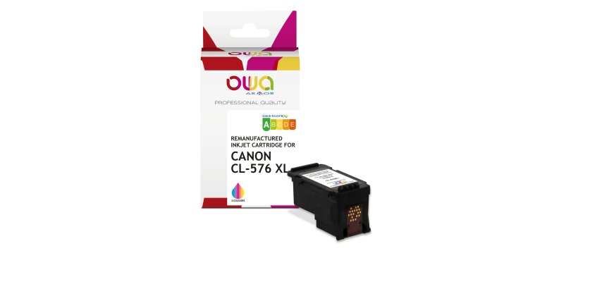 Cartouche d'encre remanufacturée OWA - standard - 3 Couleurs - pour CANON CL-576 XL