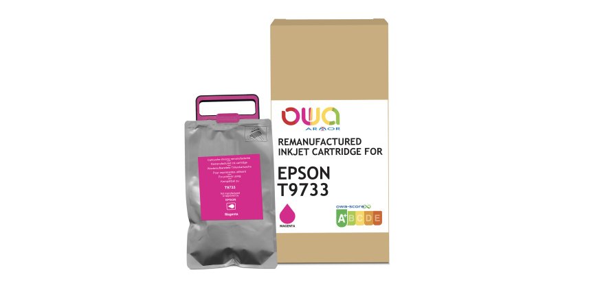 Cartouche d'encre remanufacturée OWA - standard - Magenta - pour EPSON T9733