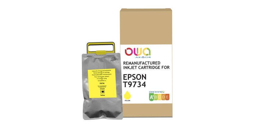Cartouche d'encre remanufacturée OWA - standard - Jaune - pour EPSON T9734