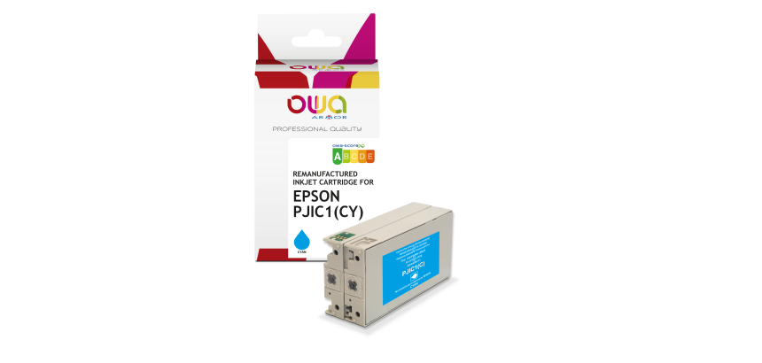 Cartouche d'encre remanufacturée OWA - standard - Cyan - pour EPSON C13S020447