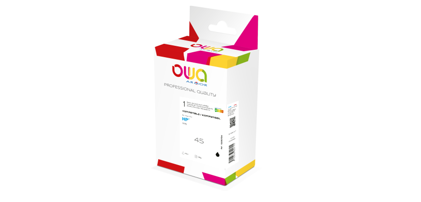 Cartouche d'encre remanufacturée OWA - standard - Noir - pour HP 45