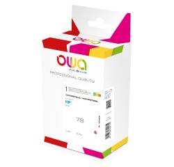 Cartouche 3 couleurs OWA compatible HP78 Cyan Magenta Jaune pour imprimante jet d'encre