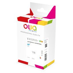 Cartouche 3 couleurs OWA compatible HP78 Cyan Magenta Jaune pour imprimante jet d'encre