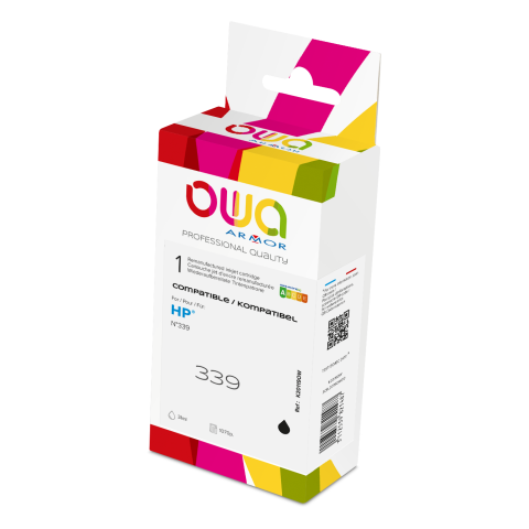 Cartucho de tinta negro remanufacturado OWA compatible con HP 339 (C8767EE)