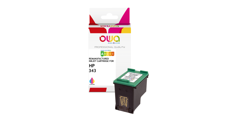 OWA Remanufactured Ink Cartridge - Standard - 3 Colors - for HP 343