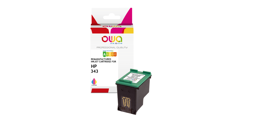 Cartouche d'encre remanufacturée OWA - standard - 3 Couleurs - pour HP 343
