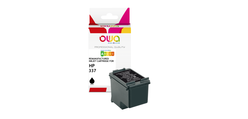 Cartouche d'encre remanufacturée OWA - standard - Noir - pour HP 337