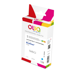 Cartouche d'encre remanufacturée OWA - standard - Cyan - pour BROTHER LC980 C