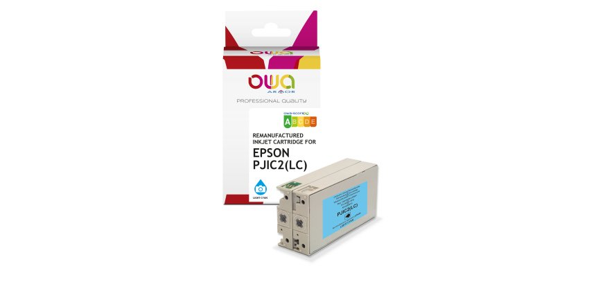 Cartouche d'encre remanufacturée OWA - standard - Cyan Clair - pour EPSON C13S020448
