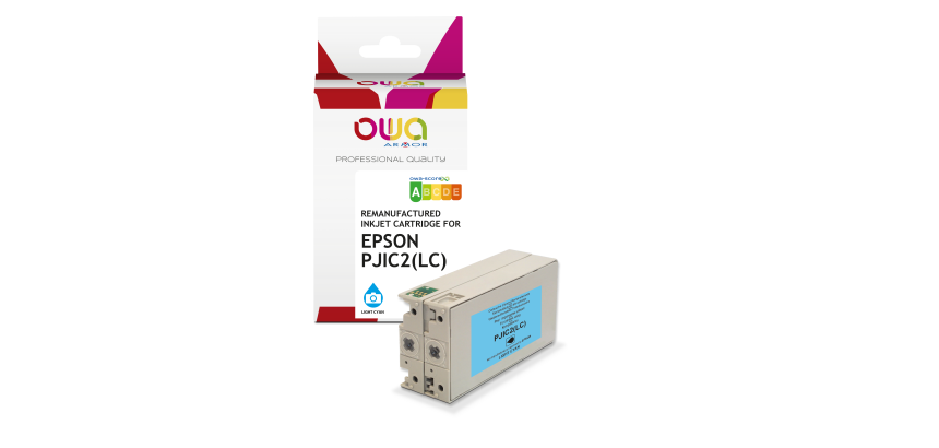 Cartouche d'encre remanufacturée OWA - standard - Cyan Clair - pour EPSON C13S020448