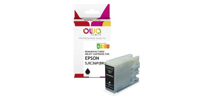 Cartouche d'encre remanufacturée OWA - standard - Noir - pour EPSON SJIC-36-P-K