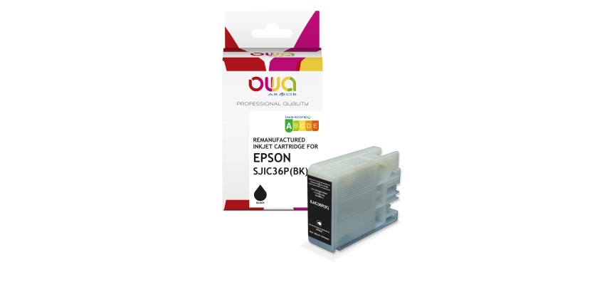 Cartouche d'encre remanufacturée OWA - standard - Noir - pour EPSON SJIC-36-P-K