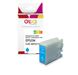 Cartouche d'encre remanufacturée OWA - standard - Cyan - pour EPSON SJIC-36-P-C