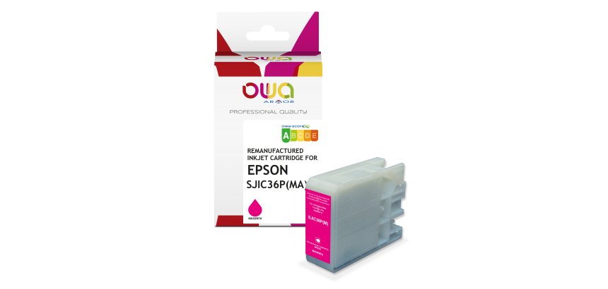 Cartouche d'encre remanufacturée OWA - standard - Magenta - pour EPSON SJIC-36-P-M