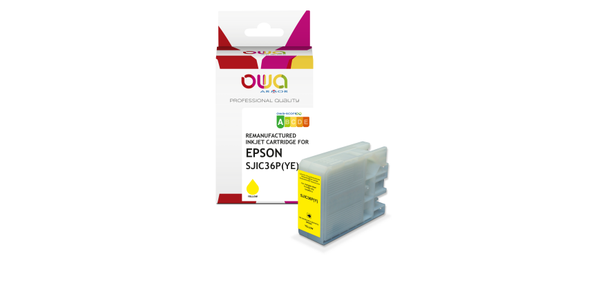Cartouche d'encre remanufacturée OWA - standard - Jaune - pour EPSON C13T44C440