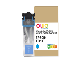 Cartouche d'encre remanufacturée OWA - standard - Cyan - pour EPSON C13T01C200