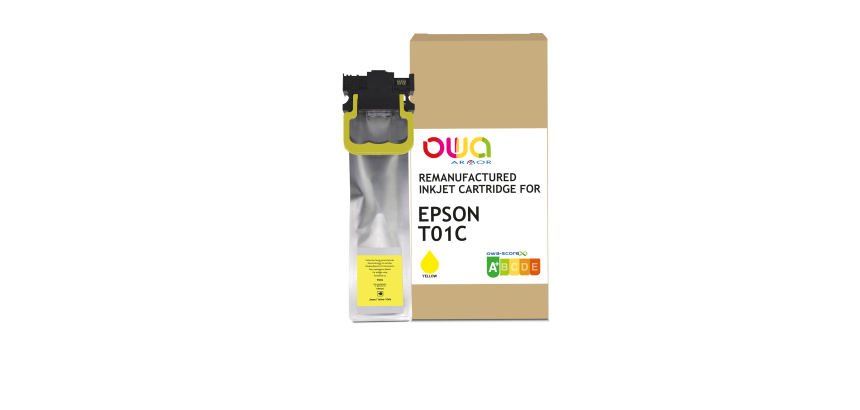 Cartouche d'encre remanufacturée OWA - standard - Jaune - pour EPSON C13T01C400